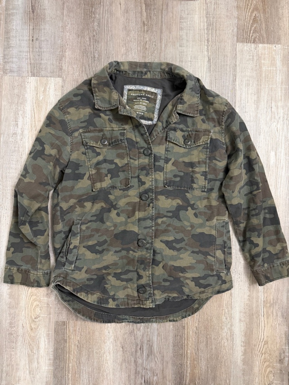 American Eagle Men’s Camo Military Utility Jacket-size Medium NEW w/o tags🔥